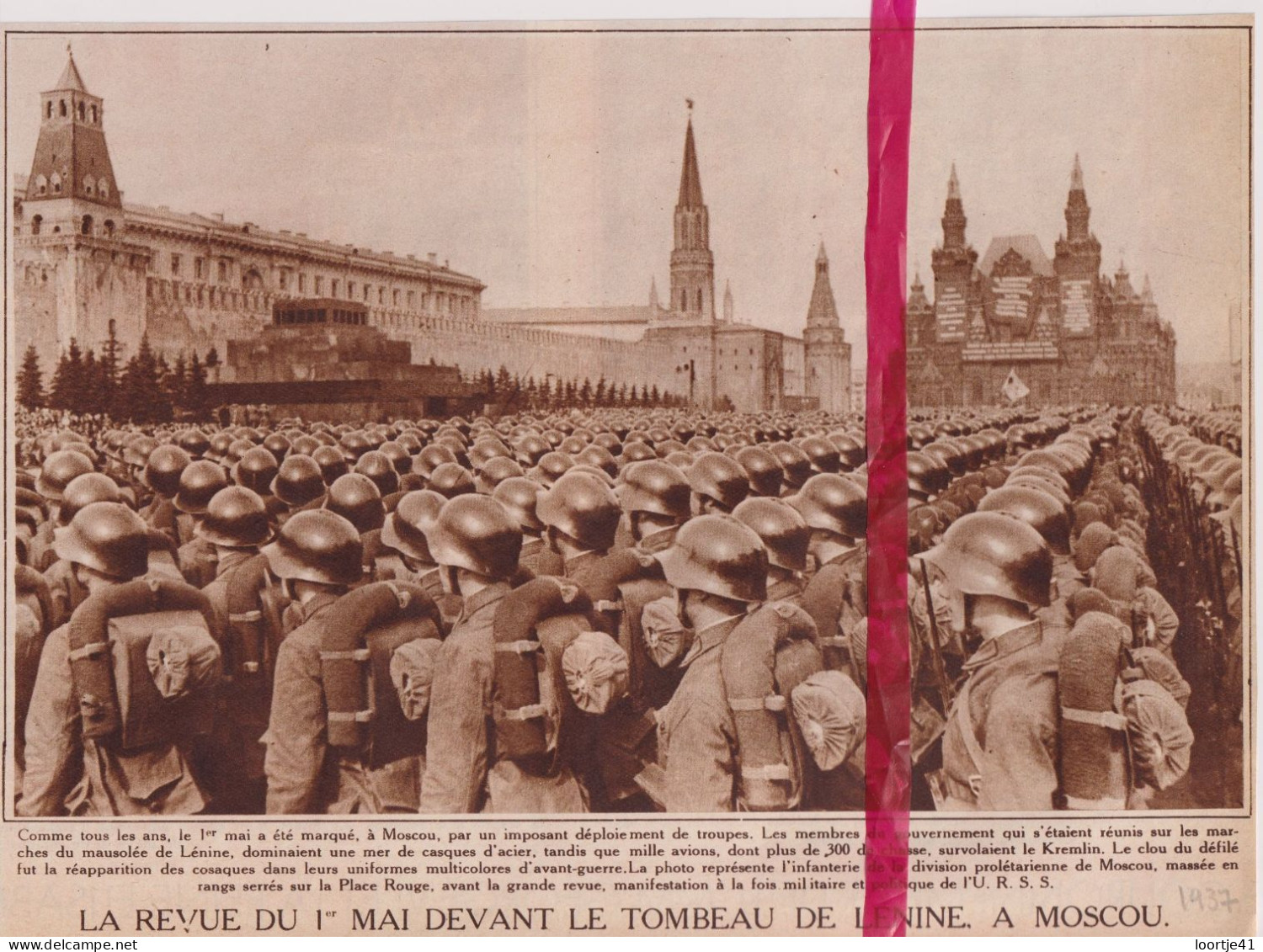 Moscou - Défilé 1° Mai - Orig. Knipsel Coupure Tijdschrift Magazine - 1937 - Non Classés