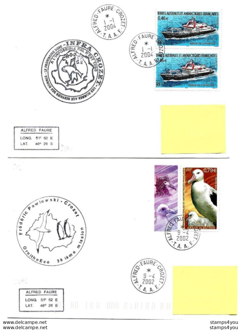 PO - 72 - 4 Enveloppes  Crozet - Cachets Illustrés - Covers & Documents