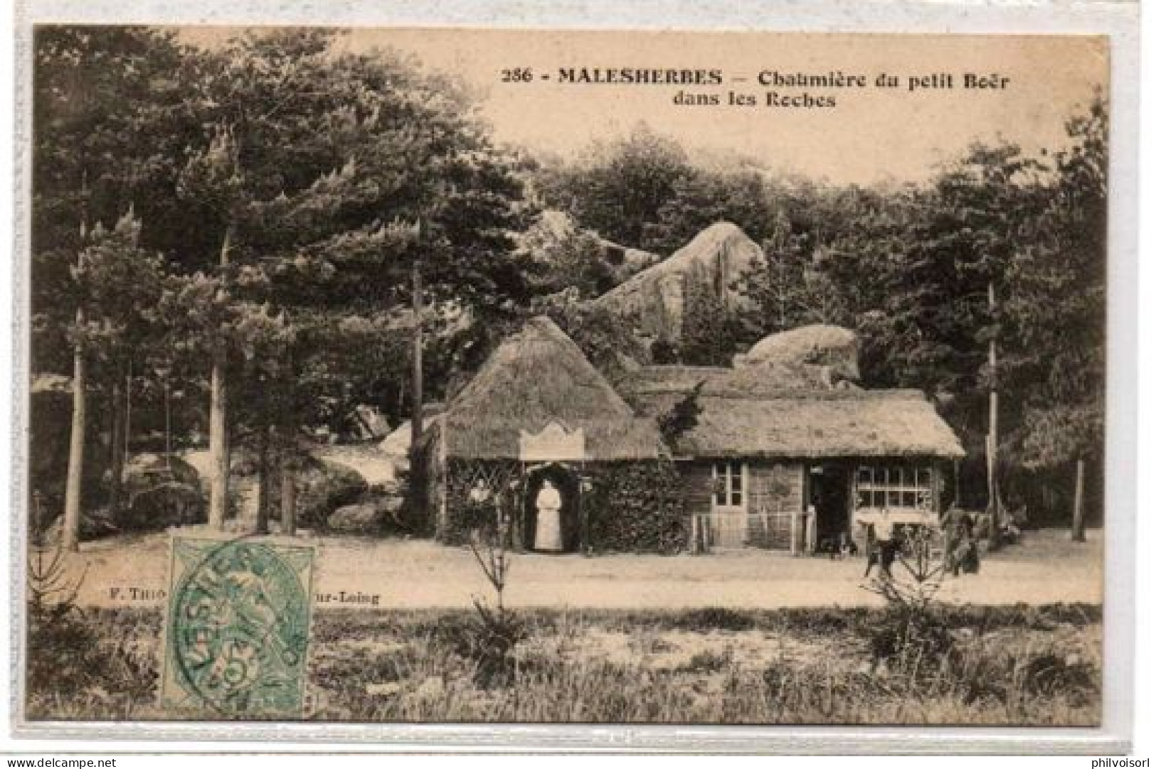 MALESHERBES CHAUMIERE DE PETIT BOER DANS LES ROCHES ANIMEE - Malesherbes