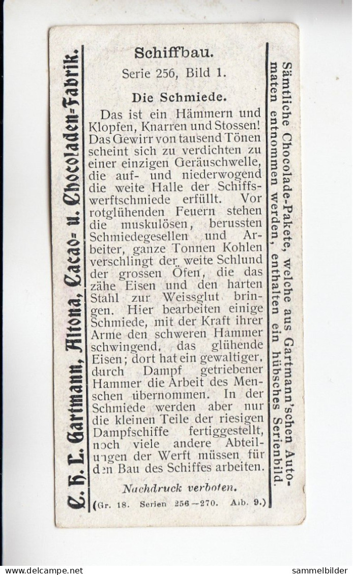 Gartmann  Schiffbau  Die Schmiede     Serie 256 #1 Von 1908 - Otros & Sin Clasificación
