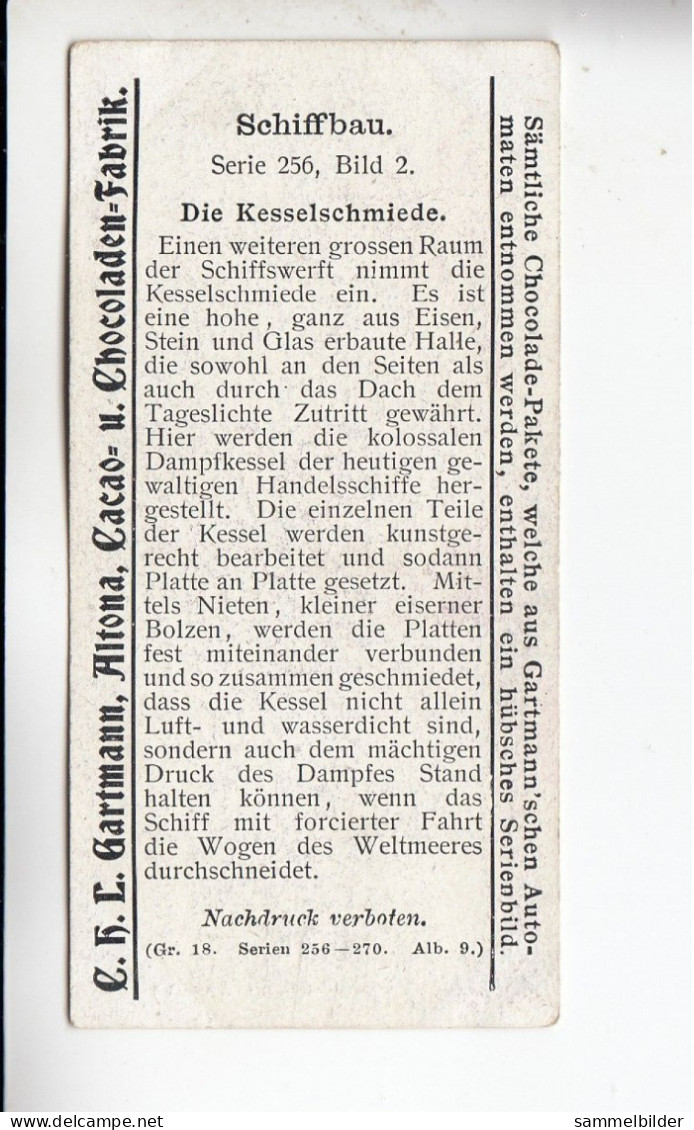 Gartmann  Schiffbau  Die Kesselschmiede     Serie 256 #2 Von 1908 - Sonstige & Ohne Zuordnung