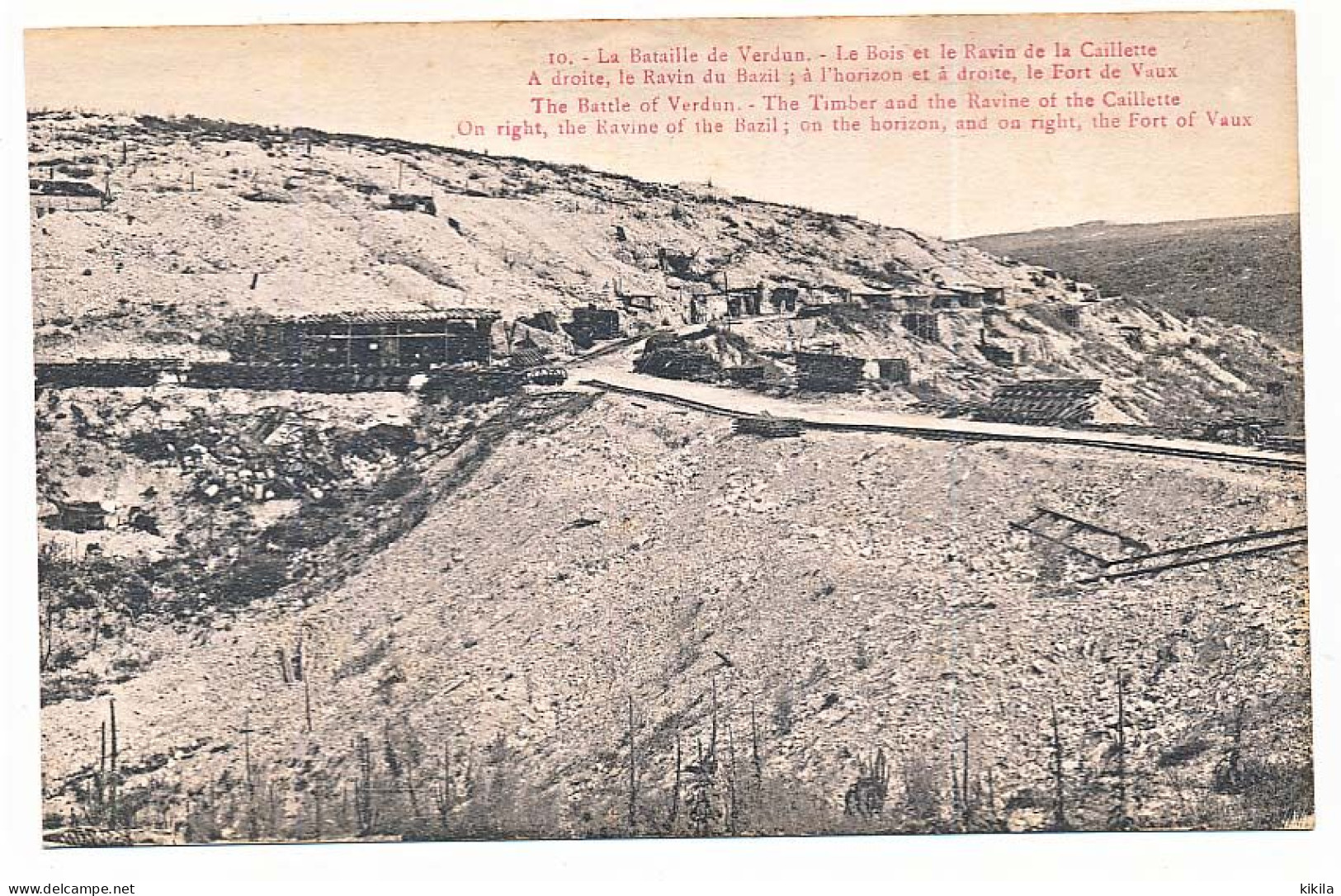 CPA 9 X 14 Meuse La Bataille De VERDUN Le Bois Et Le Ravin De La Caillette  Le Ravin Du Bazil  Le Fort De Vaux - Verdun