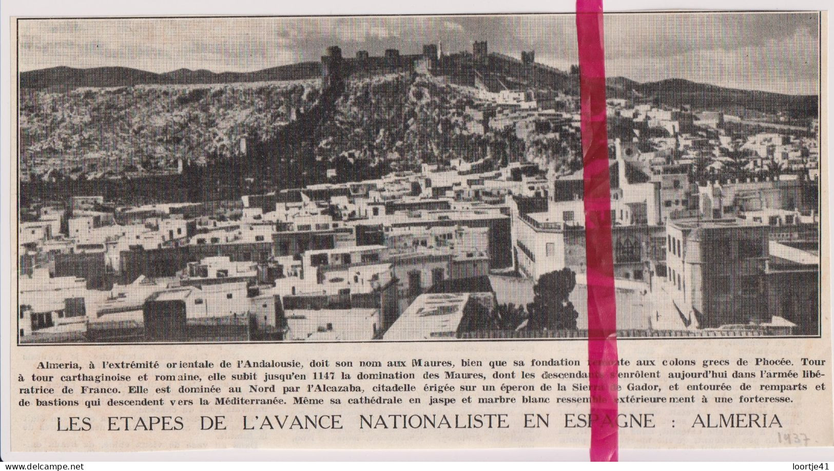 Almeria - Ville En Guerre Civile - Orig. Knipsel Coupure Tijdschrift Magazine - 1937 - Non Classés