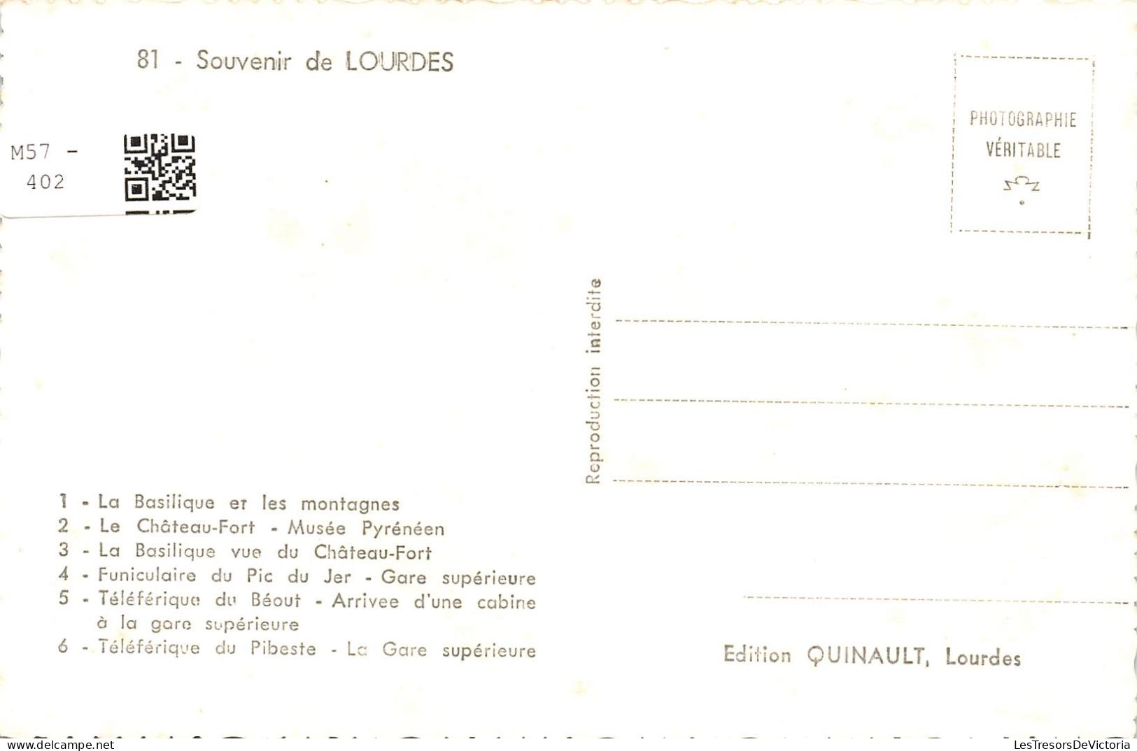 FRANCE - Lourdes - Multivues - Souvenir De Lourdes - Carte Postale Ancienne - Lourdes