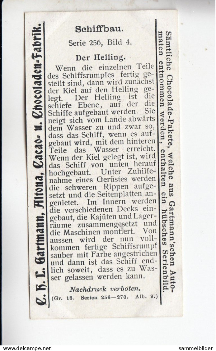 Gartmann  Schiffbau  Der Helling    Serie 256 #4 Von 1908 - Otros & Sin Clasificación