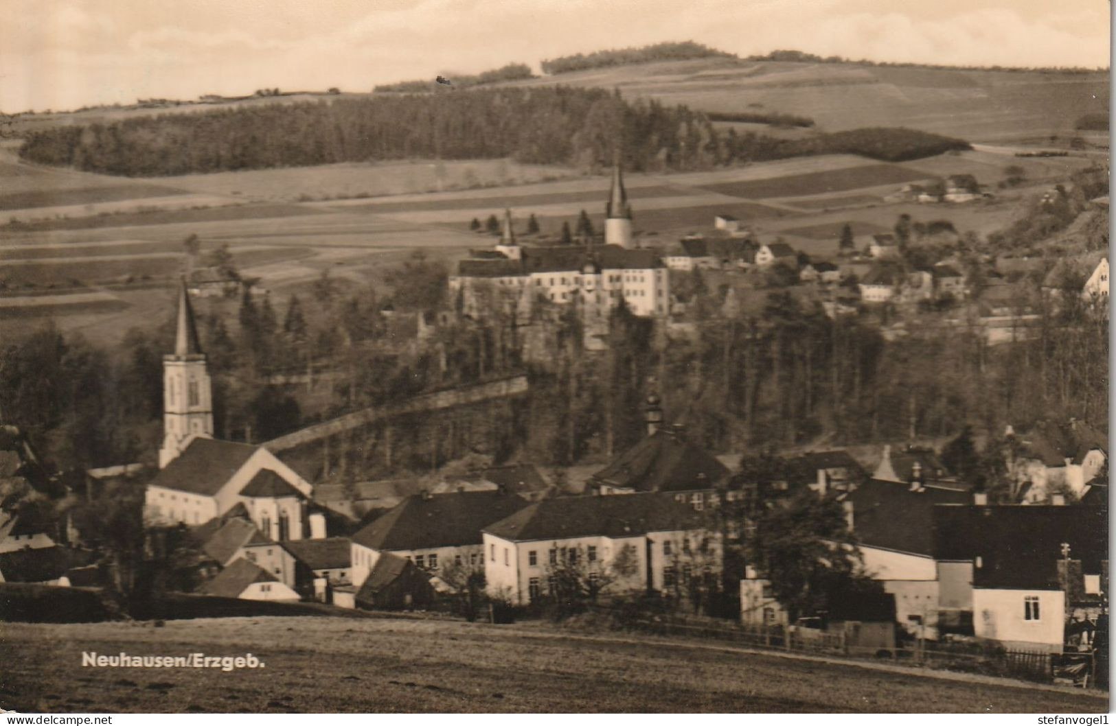 Neuhausen /E: 1960  Dorfidyll - Neuhausen (Erzgeb.)