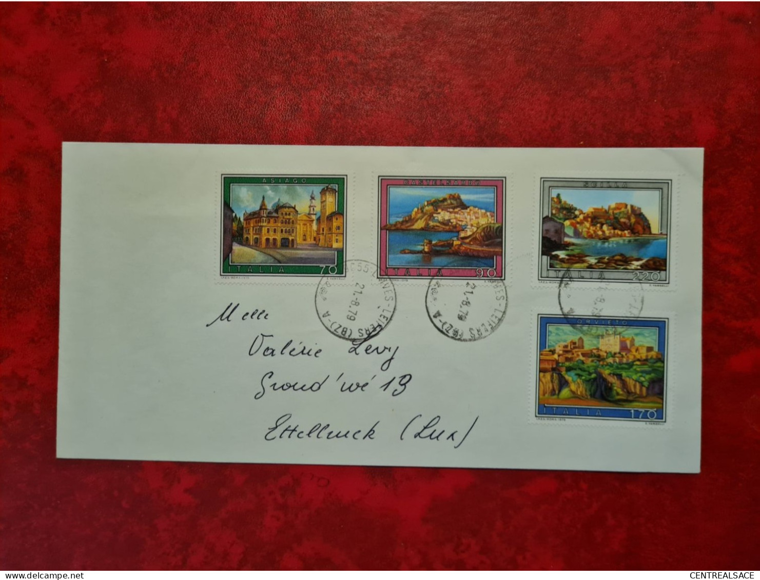 Lettre Italie LAIVES  1979  POUR ETTELBRUCK GRAND DUCHE DU LUXEMBOURG Timbres Tableaux Asiaco Scilla Orvieto Catelsardo - Otros & Sin Clasificación