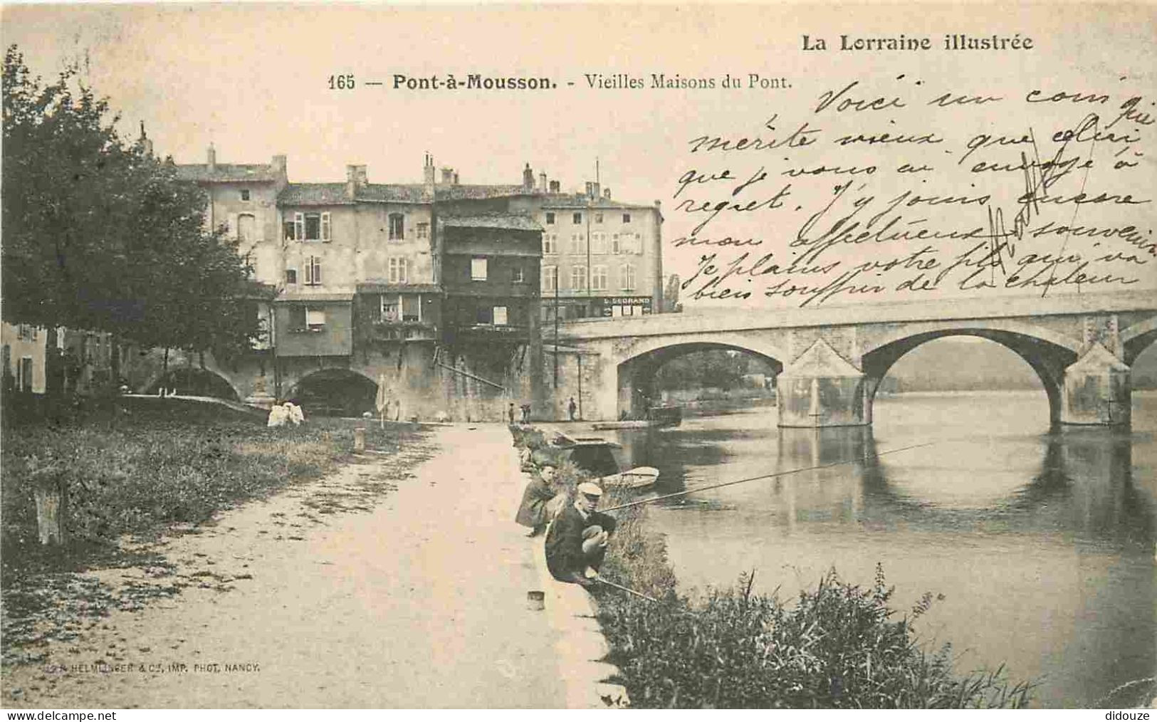 54 - Pont à Mousson - Vieilles Maisons Du Pont - Animée - Correspondance - CPA - Oblitération Ronde De 1904 - Voir Scans - Pont A Mousson