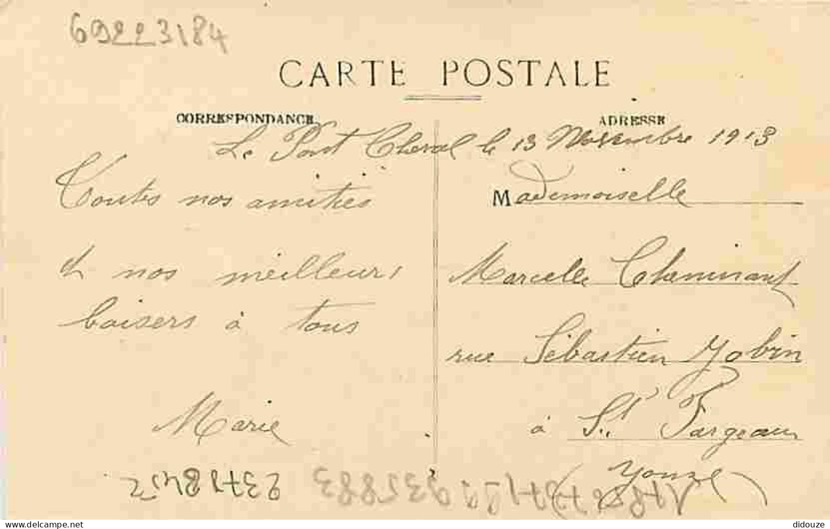 89 - Toucy - Cour Du Château - Oblitération Ronde De 1913 - CPA - Voir Scans Recto-Verso - Toucy
