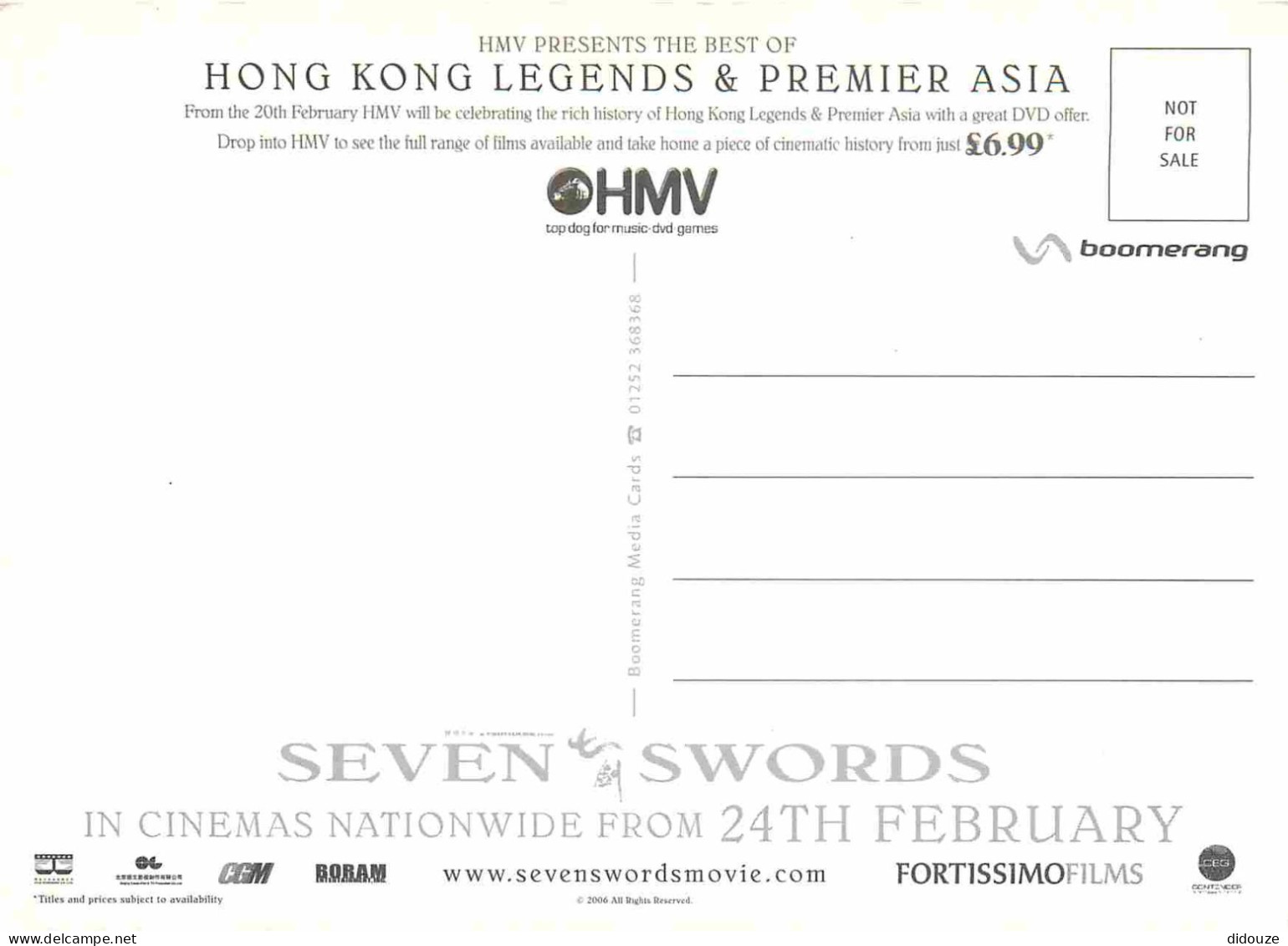 Cinema - Affiche De Film - Seven Swords - CPM - Carte Neuve - Voir Scans Recto-Verso - Manifesti Su Carta