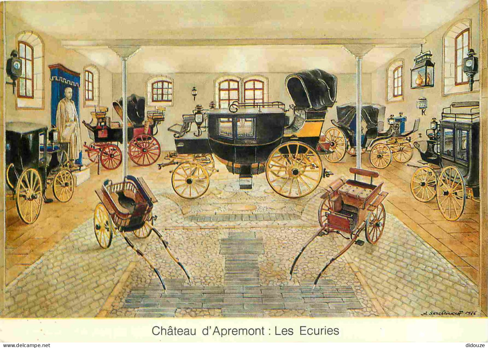 18 - Apremont Sur Allier - Le Chateau - Les écuries - Aquarelle D'Alexandre Sérébriakoff - Art Peinture - CPM - Voir Sca - Sonstige & Ohne Zuordnung