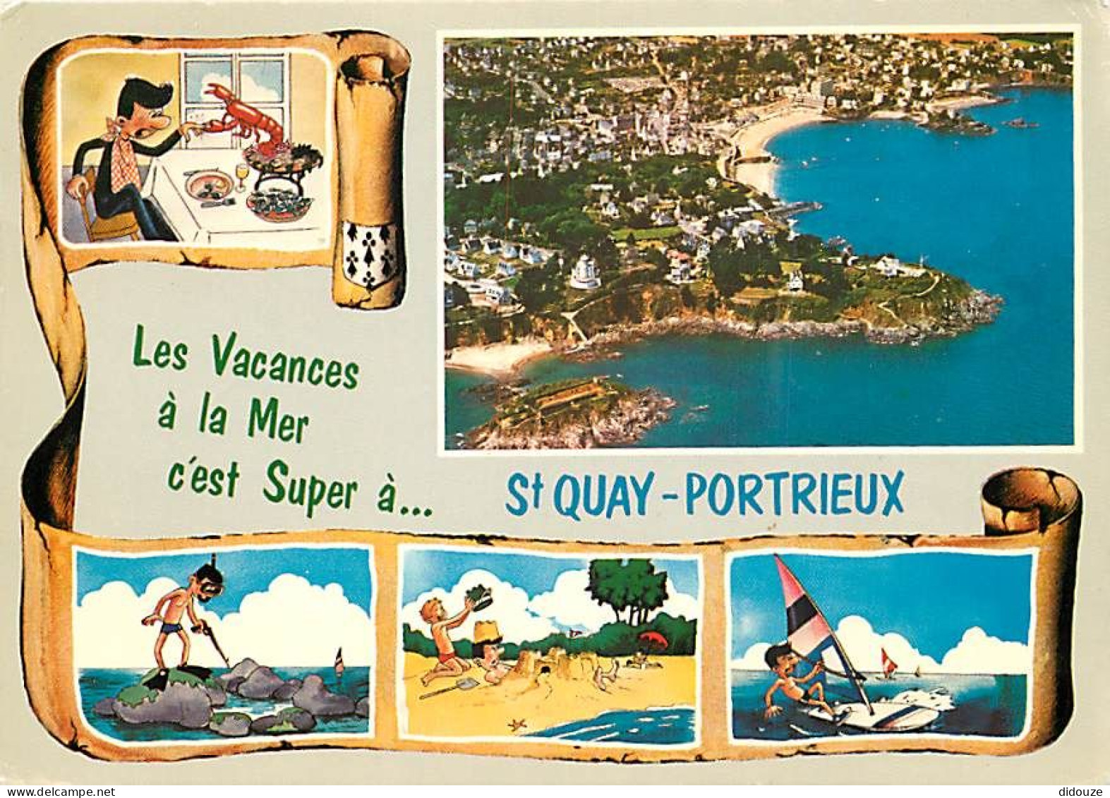 22 - Saint Quay Portrieux - Multivues - Dessins - Flamme Postale De Etables Sur Mer - CPM - Voir Scans Recto-Verso - Saint-Quay-Portrieux