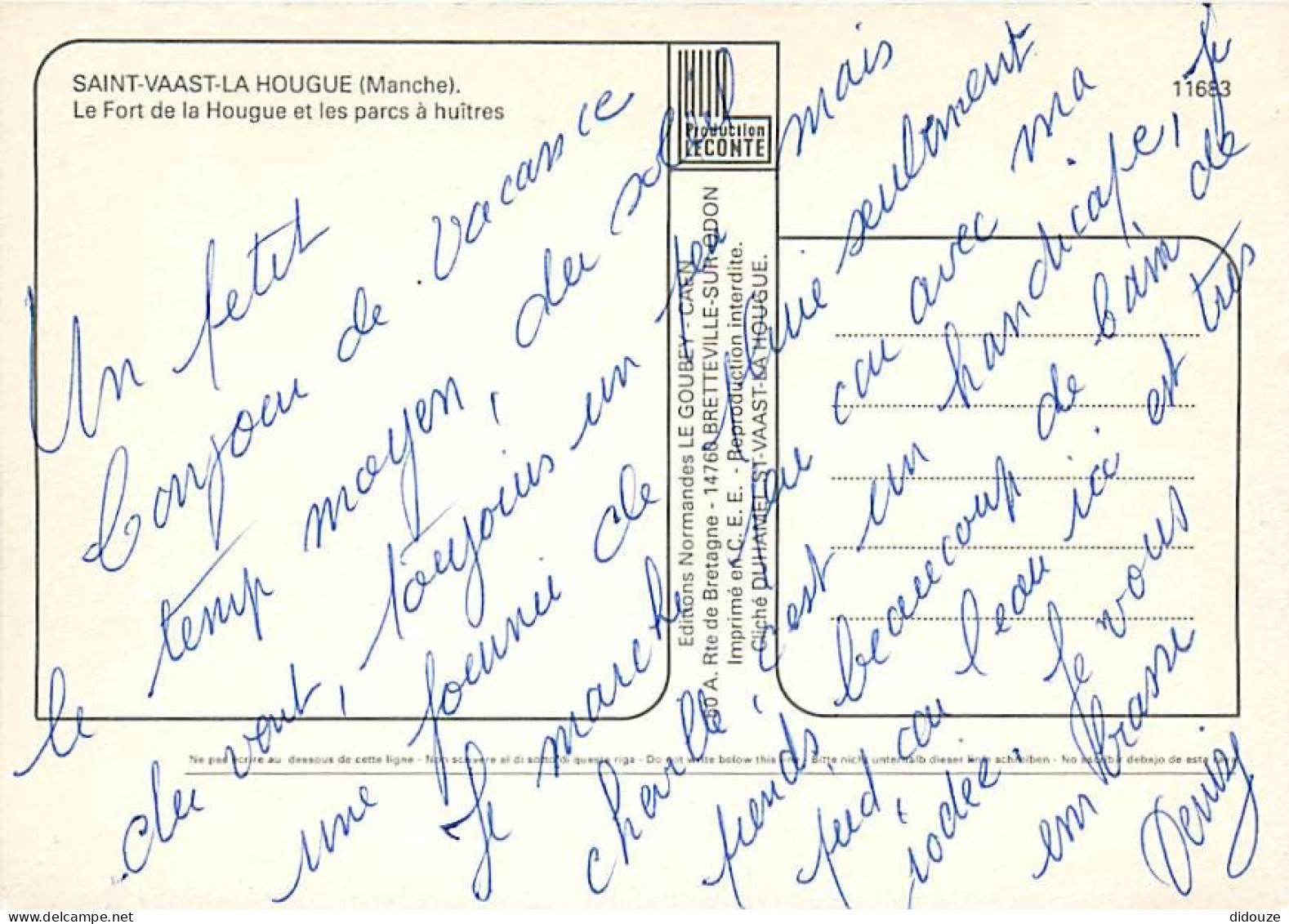 50 - Saint Vaast La Hougue - Le Fort De La Hougue Et Les Parcs à Huîtres - CPM - Voir Scans Recto-Verso - Saint Vaast La Hougue