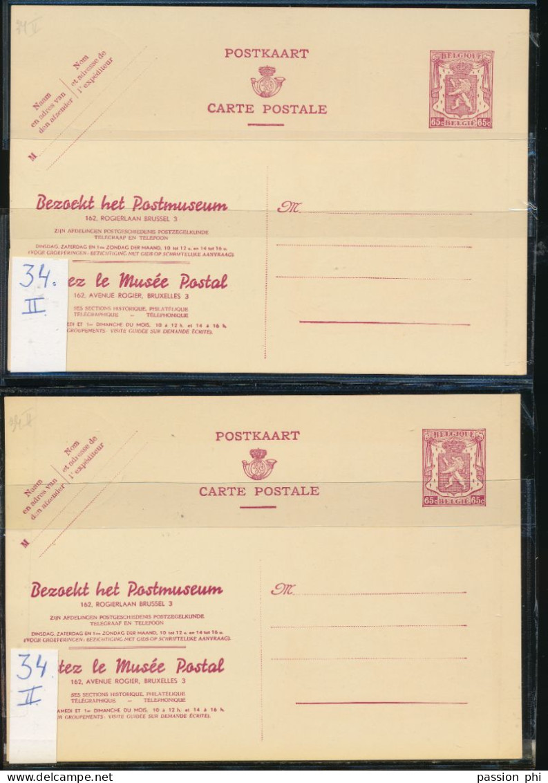 BELGIUM PPS SBEP 34 II NF REPIQUAGGE AU VERSO NEUF - Postkarten 1934-1951