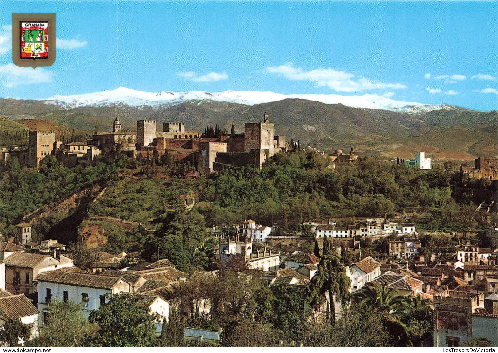 ESPAGNE - Granada - Alhambra Y Sierra Nevada - Vue Sur Une Partie De La Ville - Carte Postale - Granada