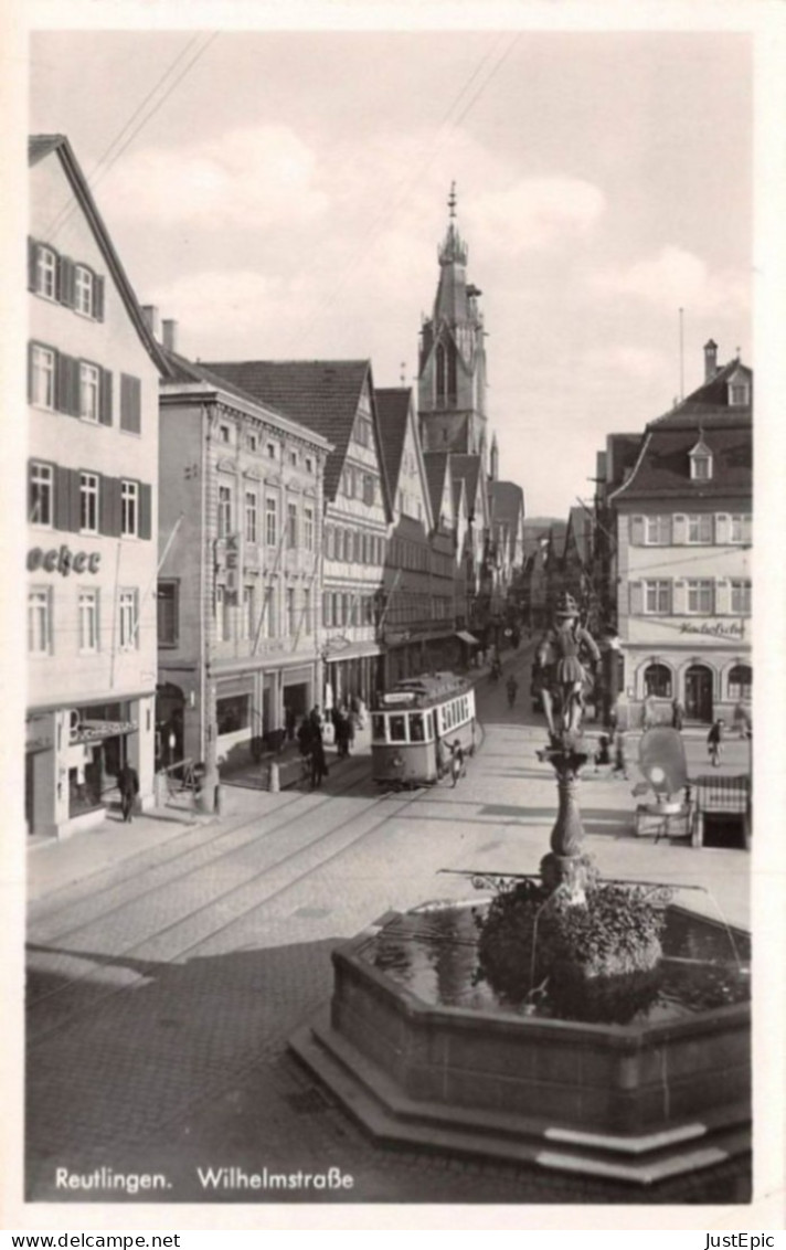 Allemagne - Reutlingen In Württemberg, Marktplatz Mit Wilhelmstraße, Brunnen, Tram CPSM - Reutlingen