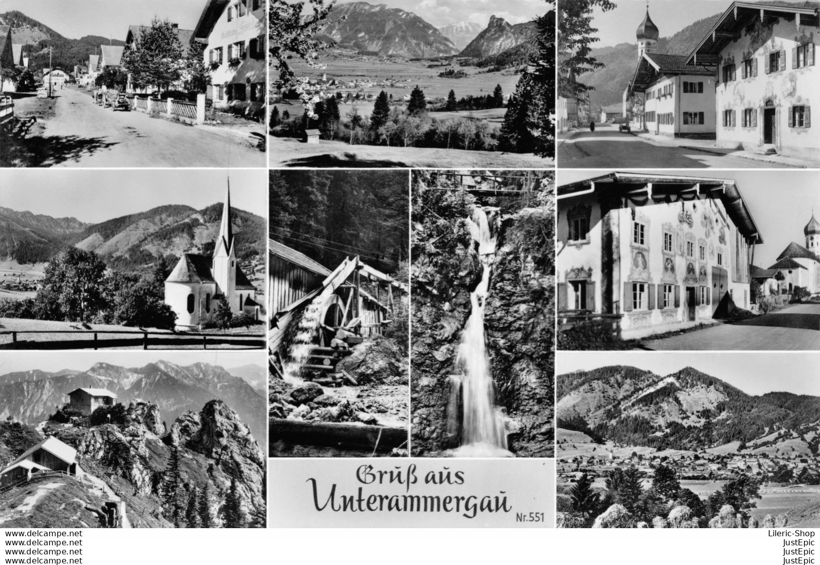 Gruß Aus Unterammergau, Photo-Verlag H. Kronburger, Oberammergau  ± 1950 CPSM - Garmisch-Partenkirchen