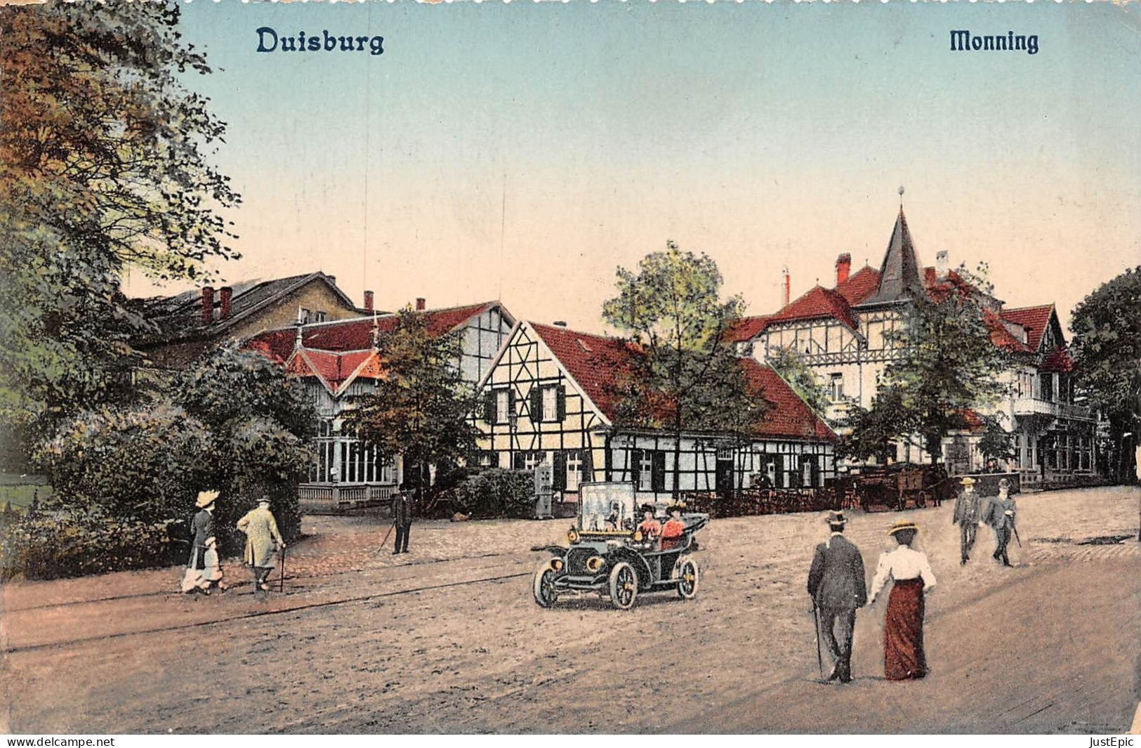 VINTAGE POSTCARD 1921 DUISBURG DUISBOURG MONNING - AUTO CPA - Duisburg