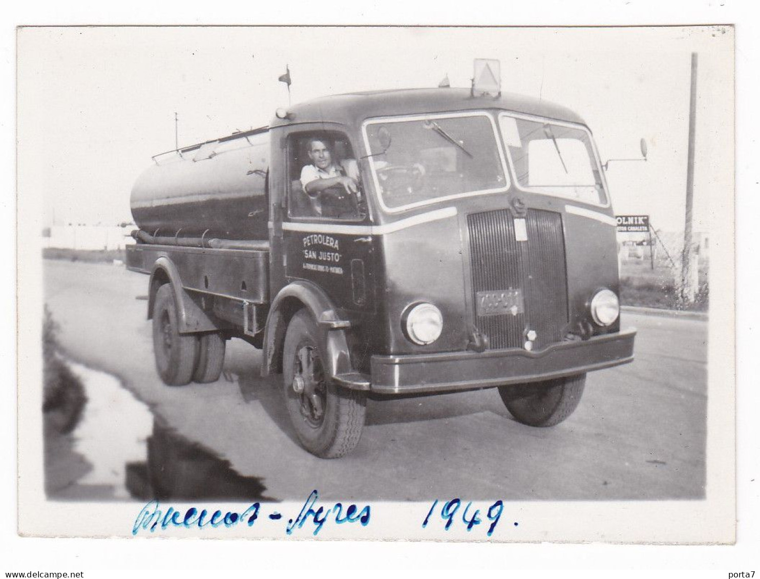 AUTOCARRO CAMION - AUTOBOTTE -  NON IDENTIFICATO  - FOTOGRAFIA  ORIGINALE 1949 - Automobiles