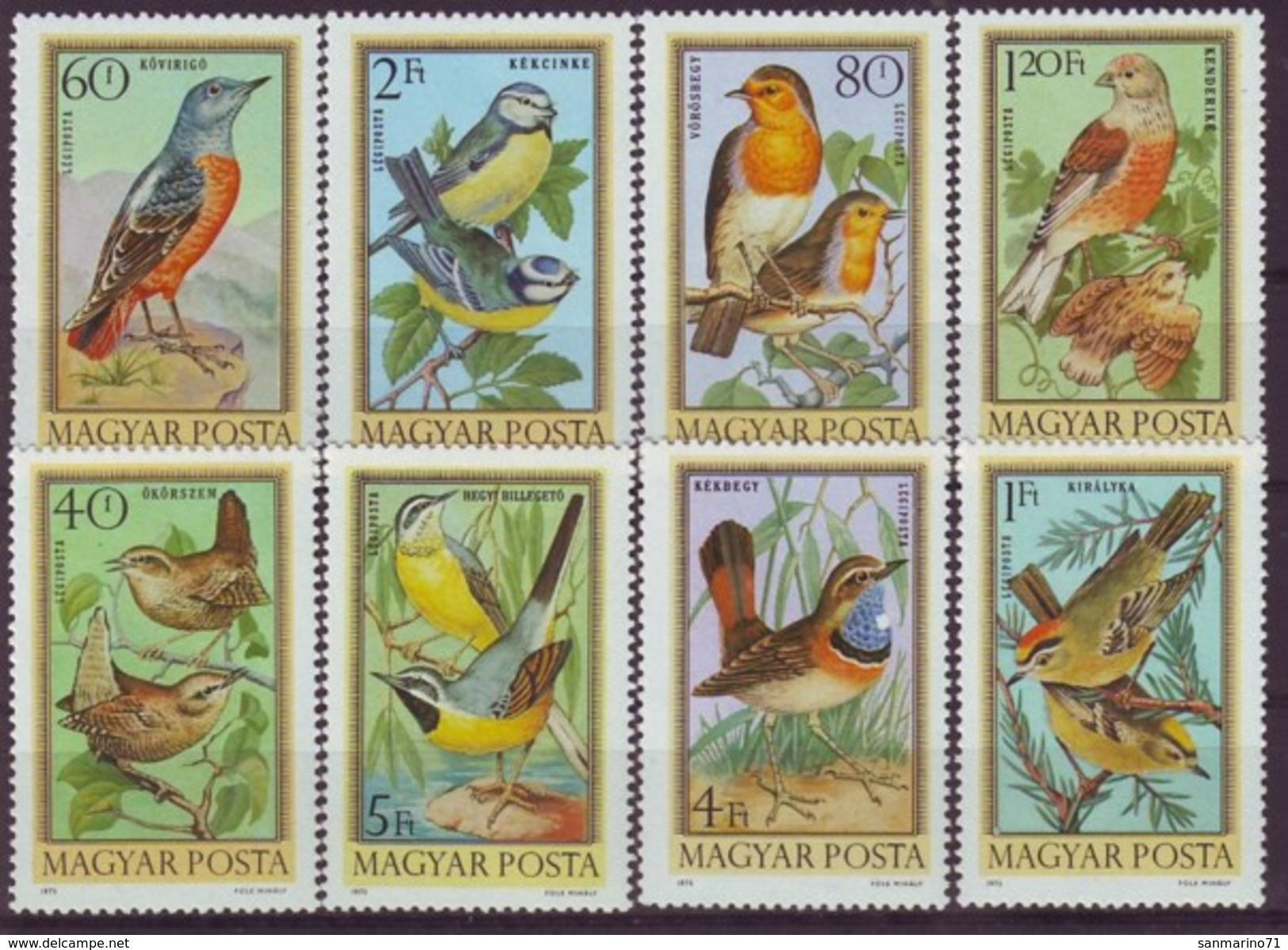 HUNGARY 2855-2862,unused,birds - Other & Unclassified