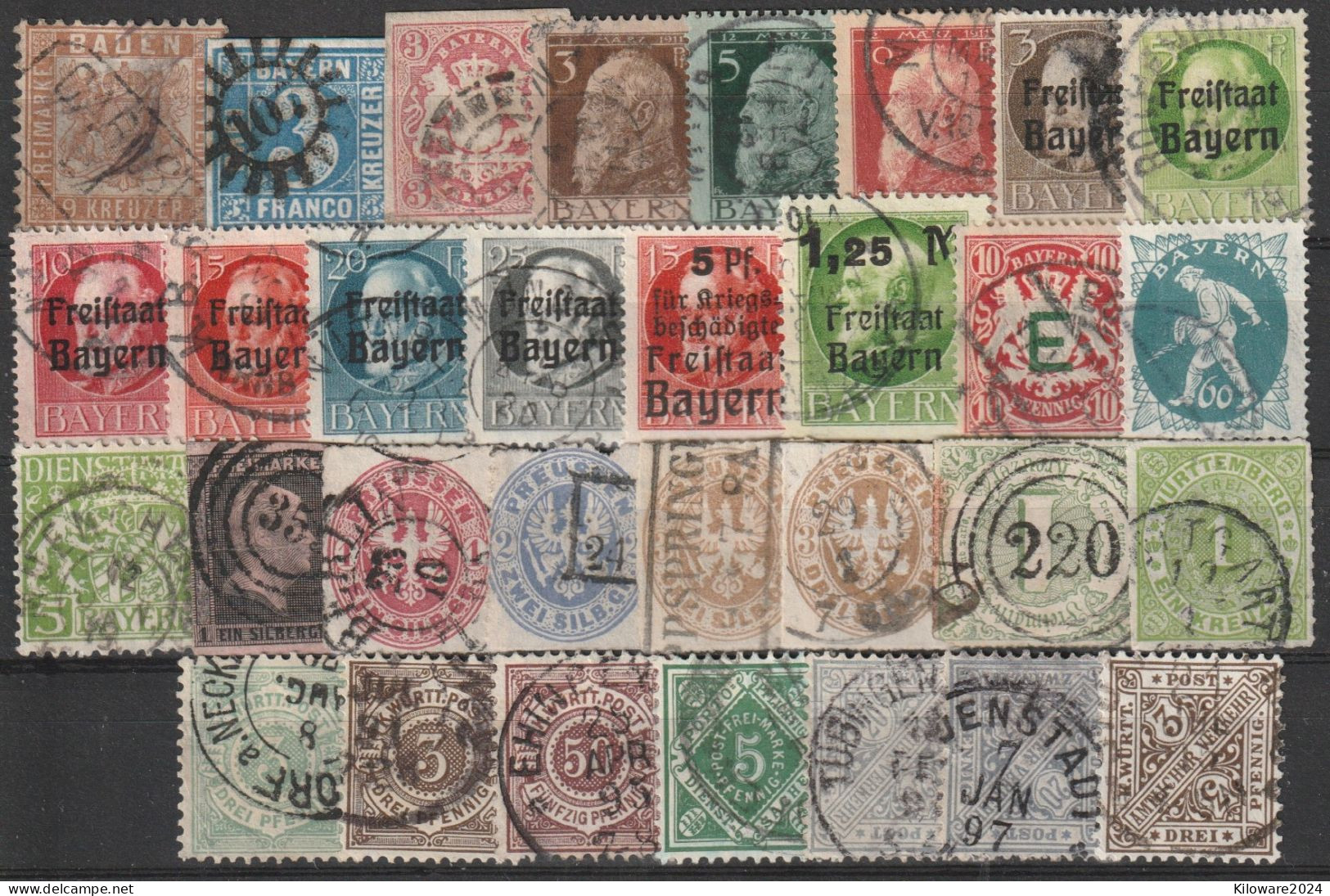 Altdeutschland- Lot Mit Versch. Werten Gestempelt.  (005) - Lots & Kiloware (mixtures) - Max. 999 Stamps