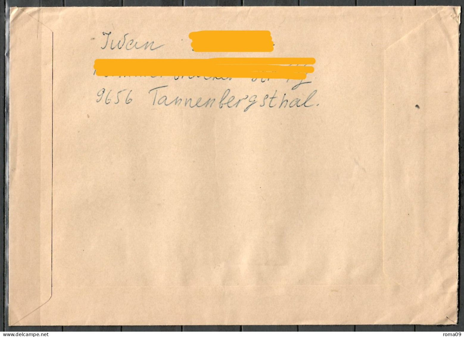 DDR MiNr. 3351, 3345, 3344 (2x); Dom Magdeburg, Auf Portoger. E-Brief Von Tannenbergsthal Nach Friedland; C-356 - Lettres & Documents