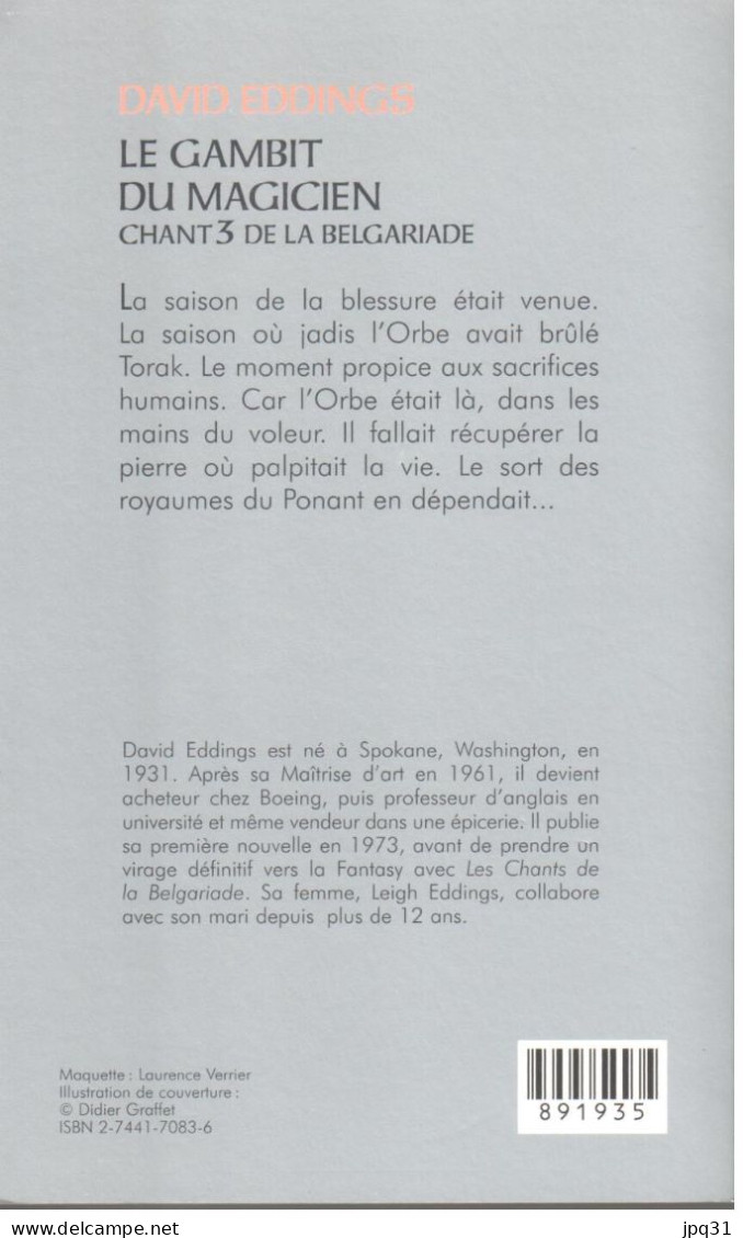 David Eddings - Le Gambit Du Magicien - Chant 3 De La Belgariade - 2004 - Toverachtigroman