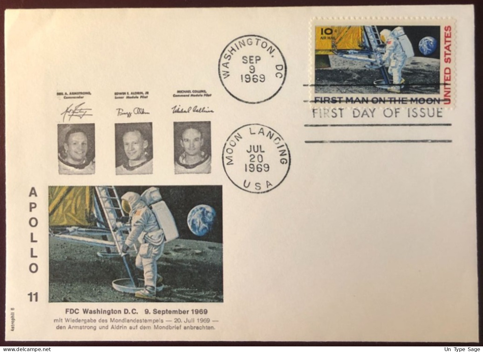 Etats-Unis, FDC - MOON LANDING 20.7.1969 - (B2756) - 1961-1970