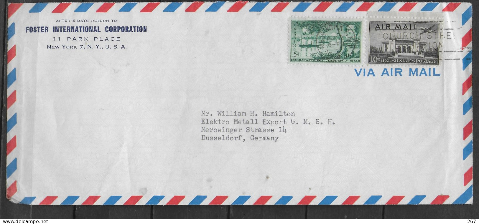 USA Lettre New York Avions Bateaux - Postal History