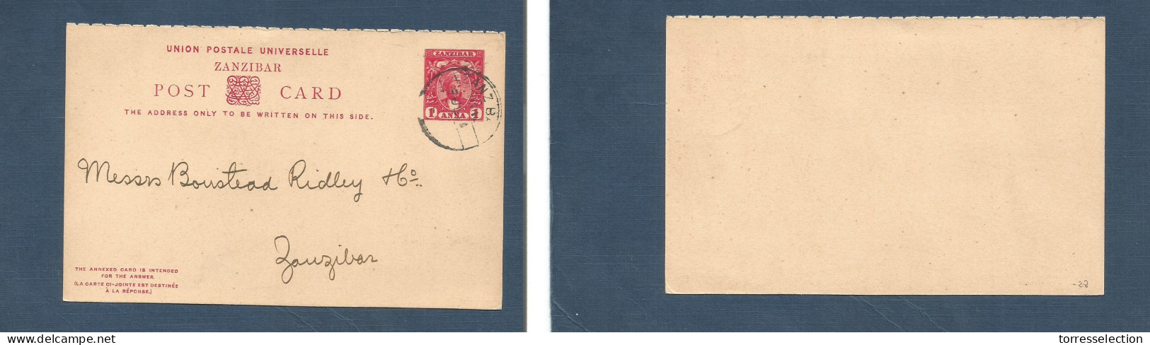 BC - Zanzibar. 1897 (6 July) GPO Local Comercial Cº Usage 1a Red. Fine. XSALE. - Sonstige & Ohne Zuordnung