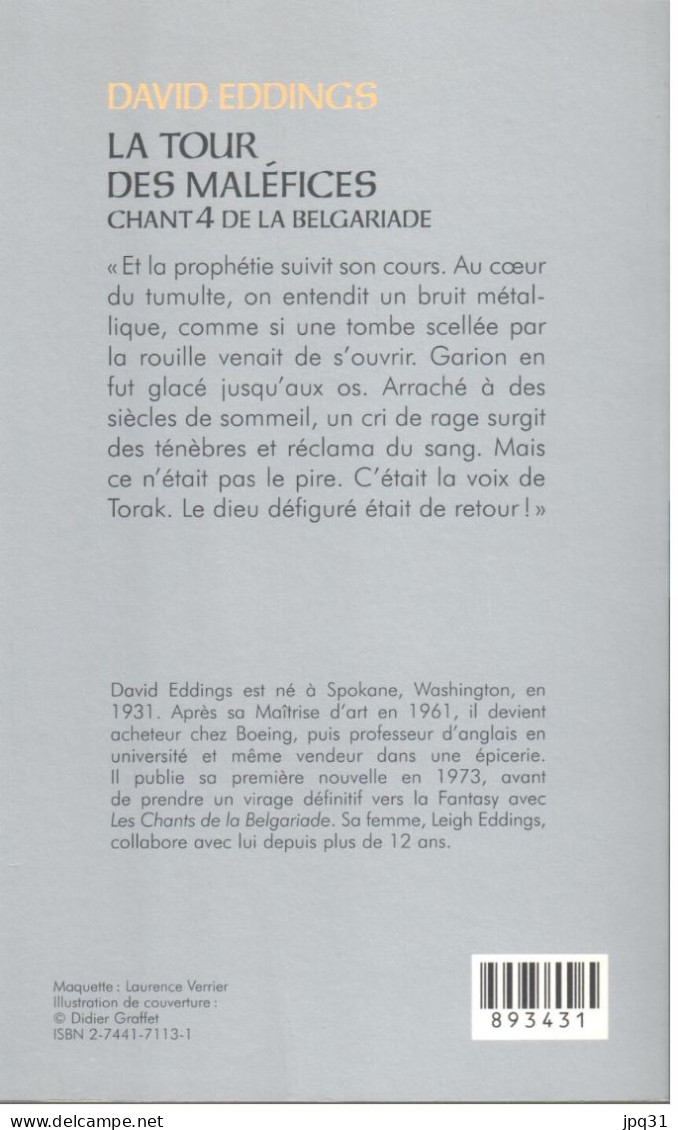 David Eddings - La Tour Des Maléfices - Chant 4 De La Belgariade - 2004 - Fantastique