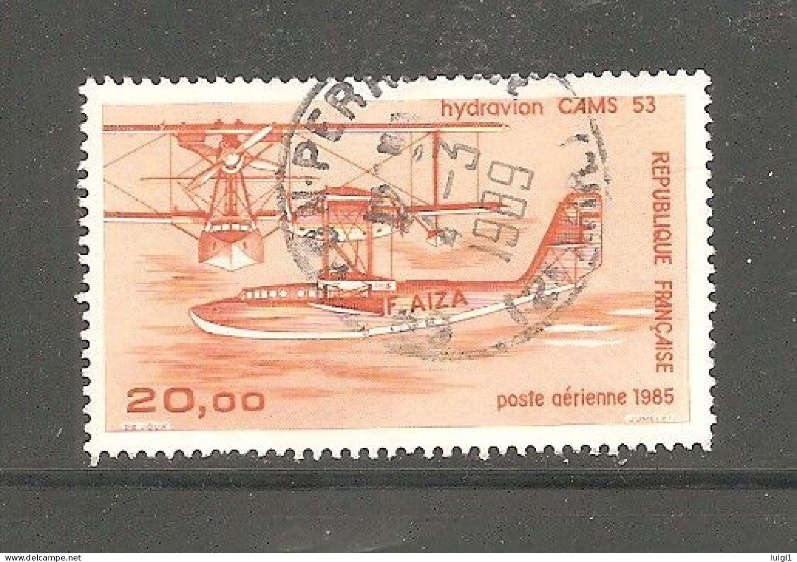 FRANCE -1987. Hydravion CAM 53. Y&T PA N°58B - 20f.orange. Oblitéré. Impression Fine. Papier Couché Azurant. TB - 1960-.... Used