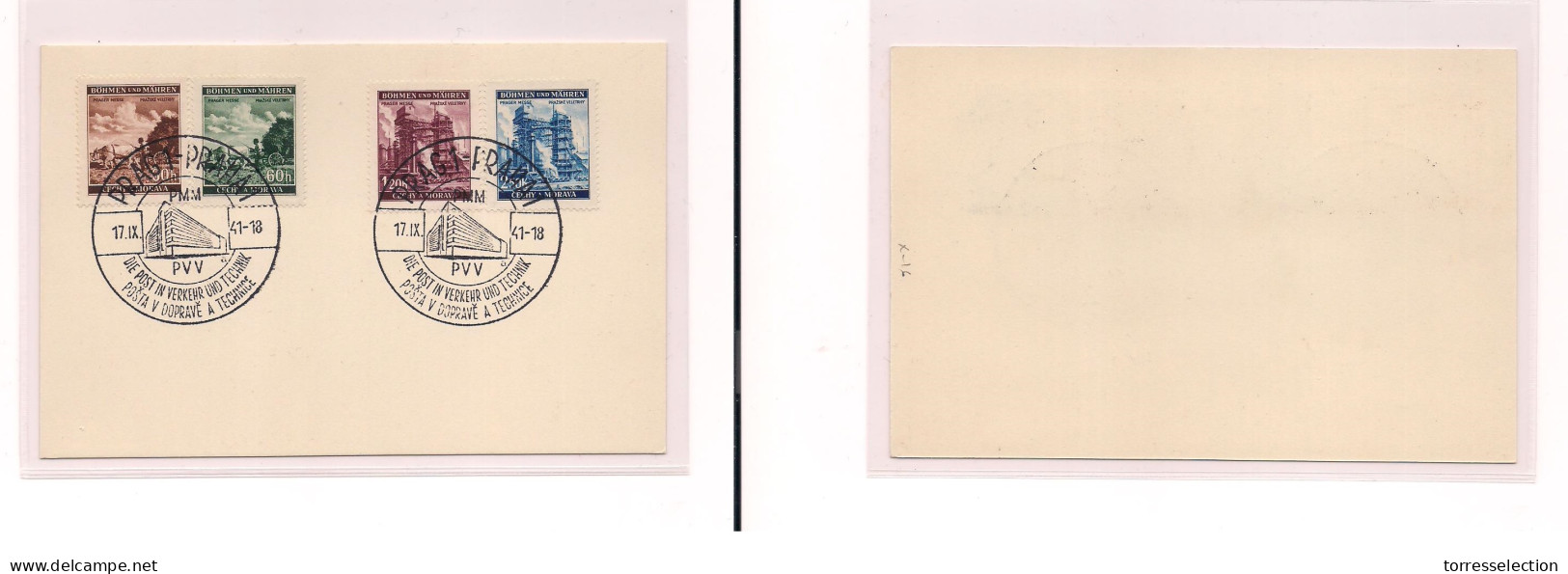 CZECHOSLOVAKIA.  1941 - Multifkd Card Comm Cachet. Easy Deal. XSALE. - Autres & Non Classés