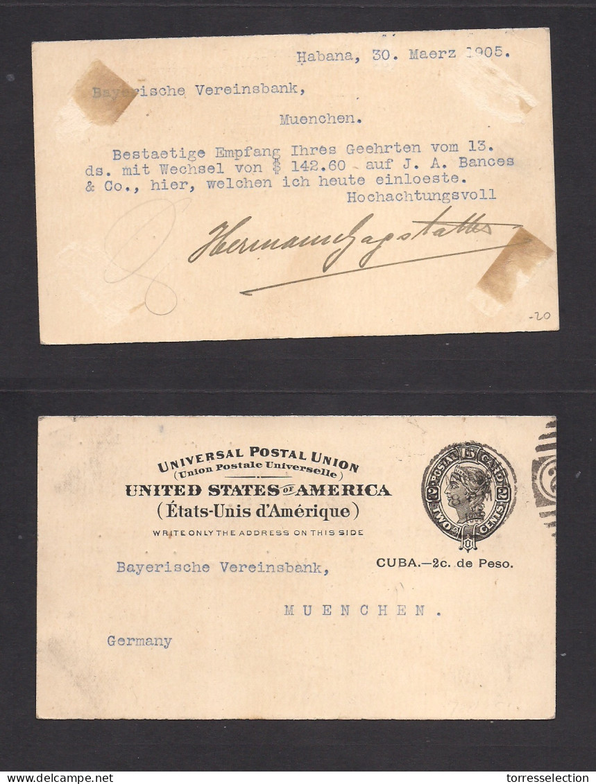 CUBA - Stationery. 1924 (27 Marzo) Habana - Matanza. Entero Postal Through 1c Con Impresión Privada Al Dorso. Hotel Gran - Autres & Non Classés