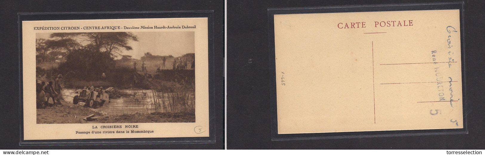 FRC - Chad. FRC Chad - Cover - C.1920s Expedition Citroen Postcard Car Crossing River. Easy Deal. XSALE. - Autres & Non Classés