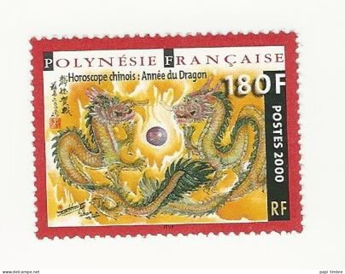 Polynésie-2000-Horoscope Chinois-Année Du Dragon - N° 612 ** - Unused Stamps