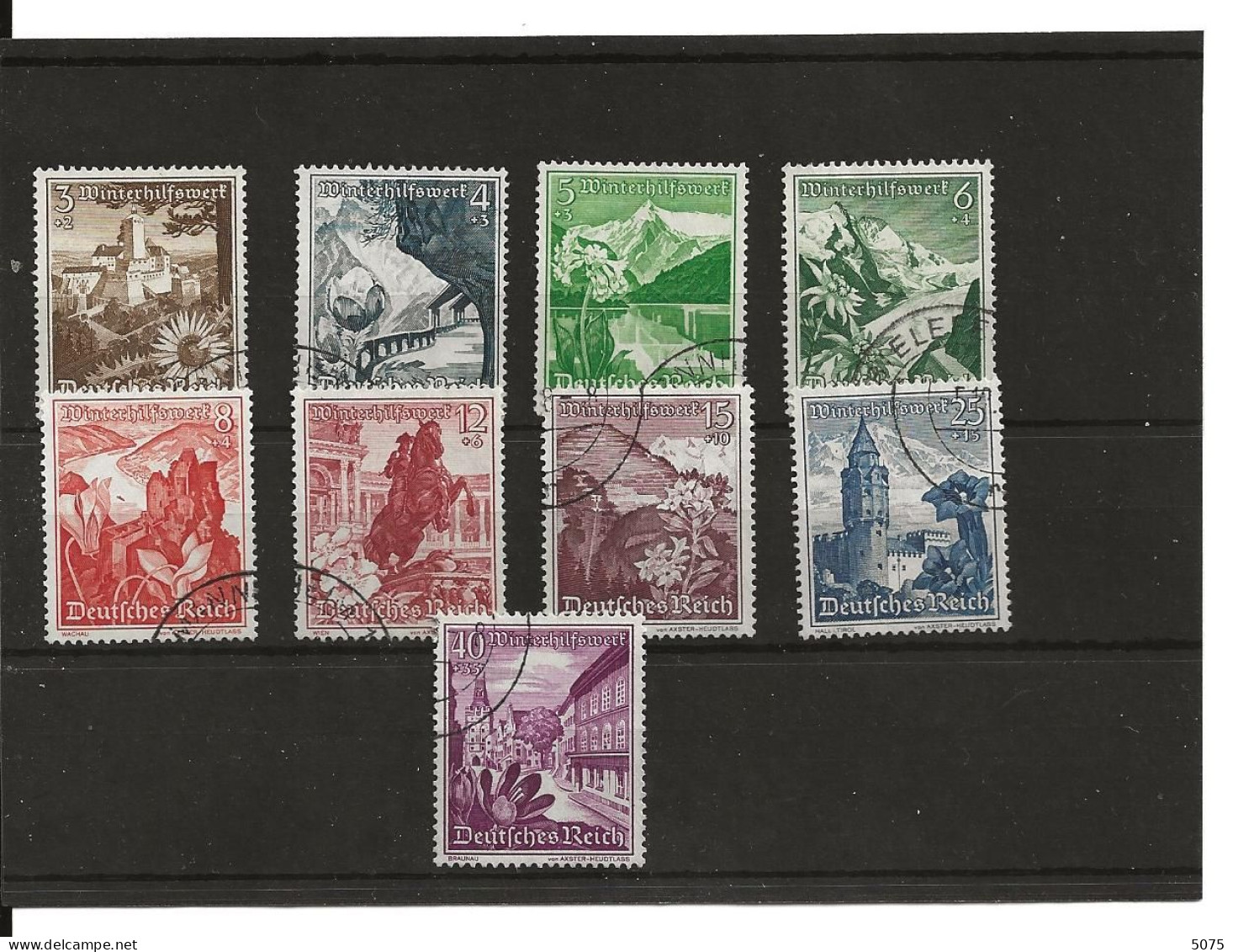 1938 Série  Yv 616-624 Obl - Used Stamps