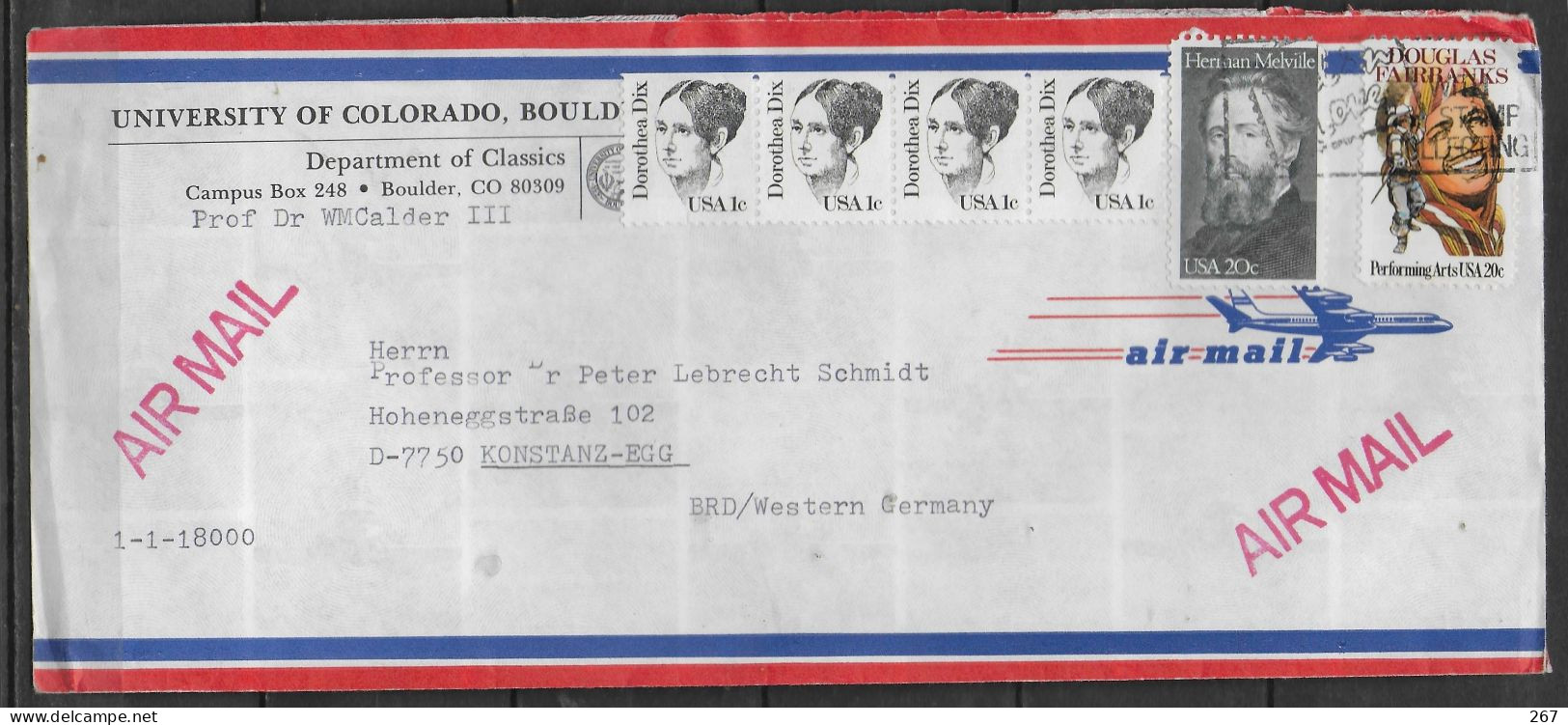 USA Lettre  Dix Melville Douglas Fairbanks - Postal History