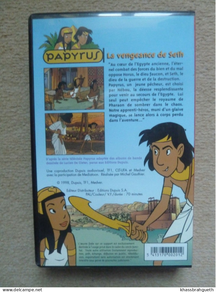 PAPYRUS . LE FILM - DE GIETER (CASSETTE VHS) - DUPUIS 1998 - Dessins Animés