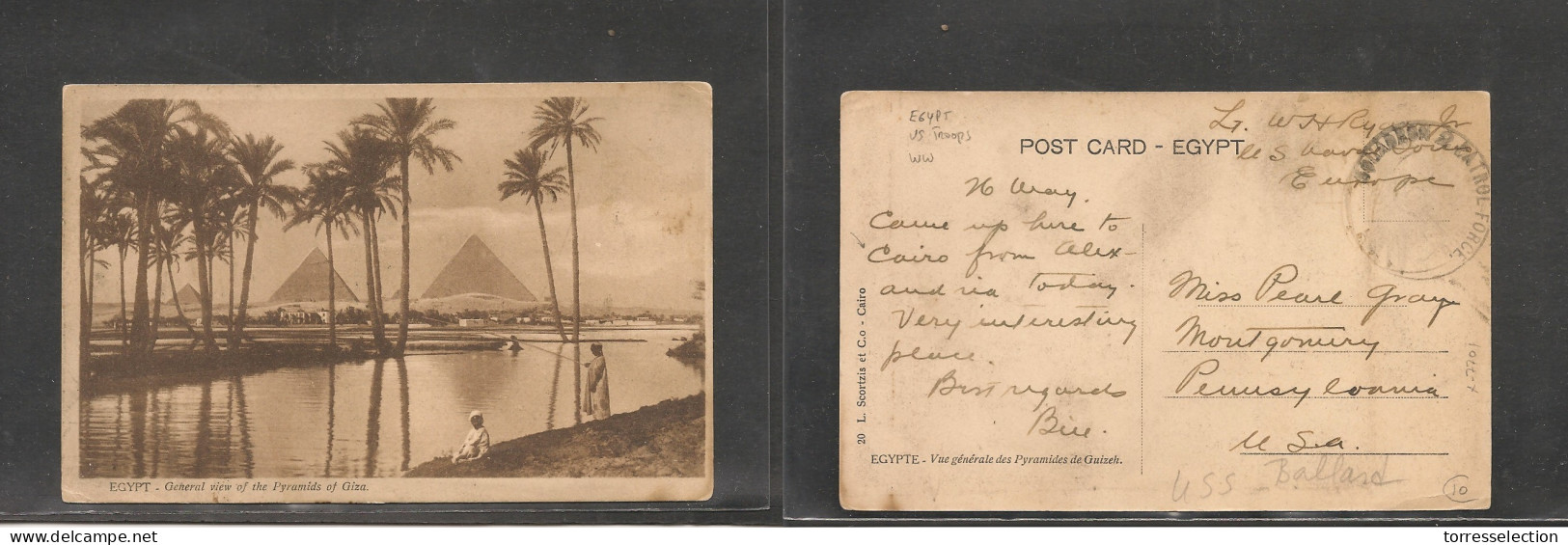 EGYPT. Egypt Cover - C1914-7 WW1 Squadron Patrol Force US Forces Postcard XSALE. - Other & Unclassified