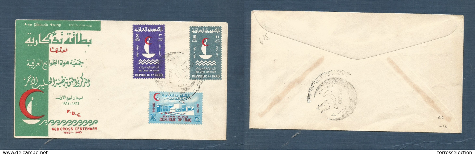 IRAQ. 1963. Red Cross / Red Crescent. Illustrated FOC. From Old Swiss Specialized Collection. XSALE. - Iraq