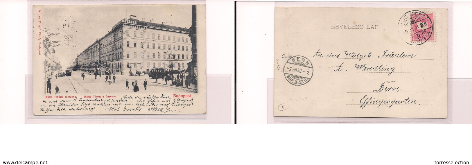 HUNGARY. Postcard -. 1899 Budapest Marie Theresa Caserne Ppc. Easy Deal. XSALE. - Andere & Zonder Classificatie