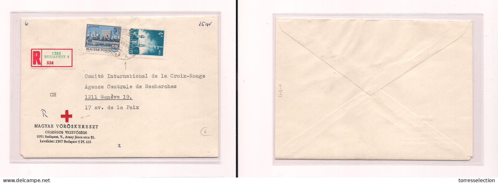 HUNGARY. Cover - . 1975 Budapest To Switz Red Cross POW Multfkd Env. Easy Deal. XSALE. - Sonstige & Ohne Zuordnung