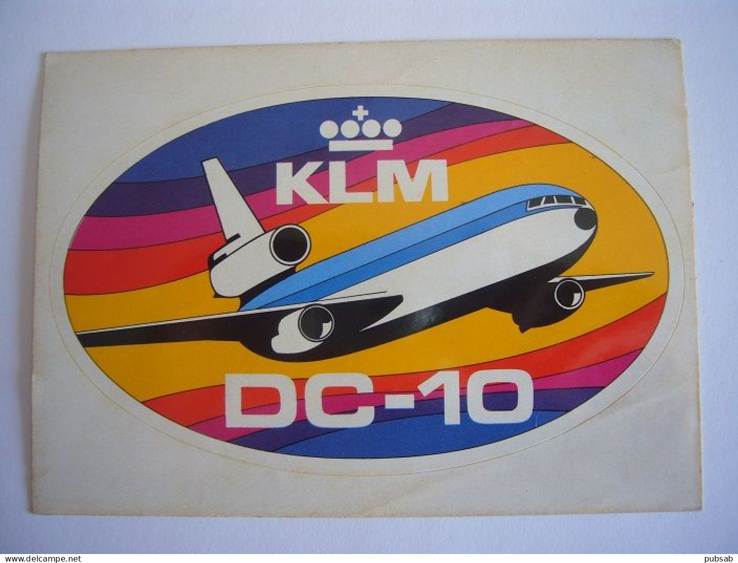 Avion / Airplane / KLM / Douglas DC-10 / Carte Sticker / Airline Issue - 1946-....: Moderne