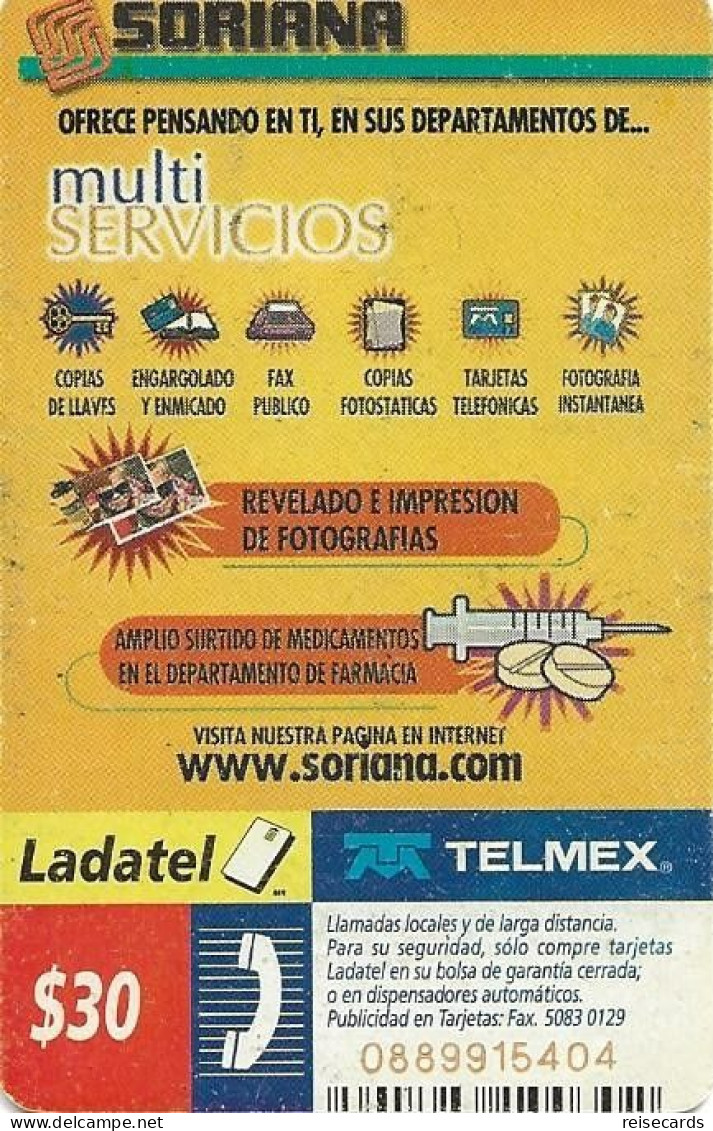 Mexico: Telmex/lLadatel - 2001 Soriana - Messico