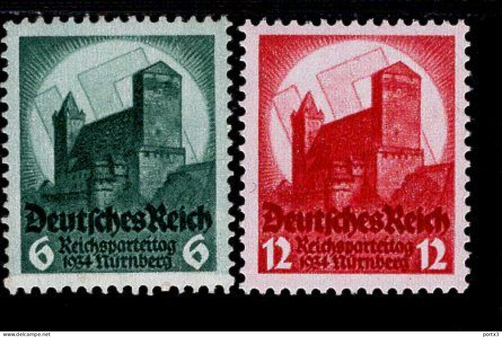 Deutsches Reich 546 - 547 Reichsparteitag MNH Postfrisch ** Neuf - Ongebruikt