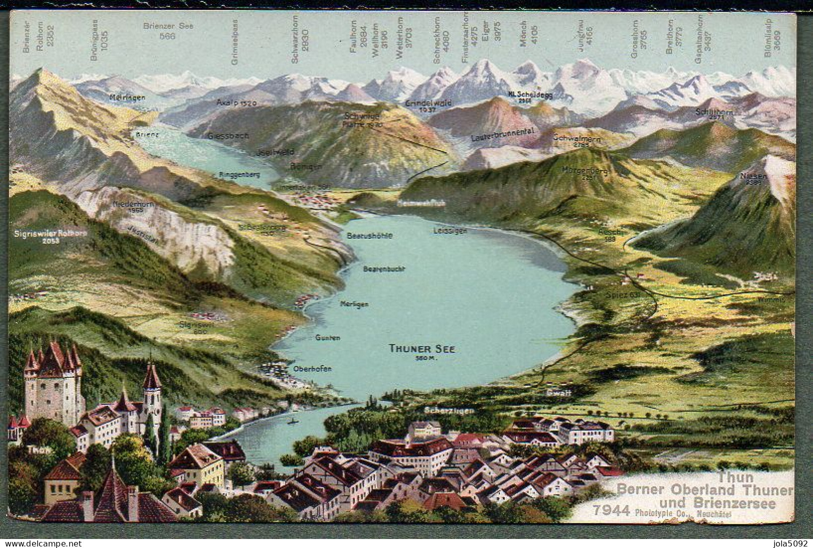 SUISSE - THUN - Berner Oberland Thuner Und Brienzersee - Berne