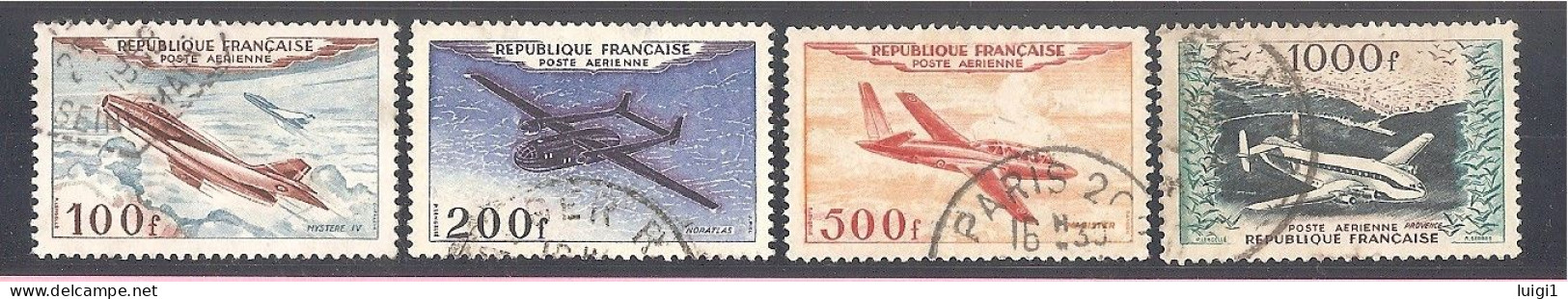 FRANCE - Série Prototypes. 1954. Y&T - PA  N° 30 à 33. Oblitérés - 1927-1959 Gebraucht