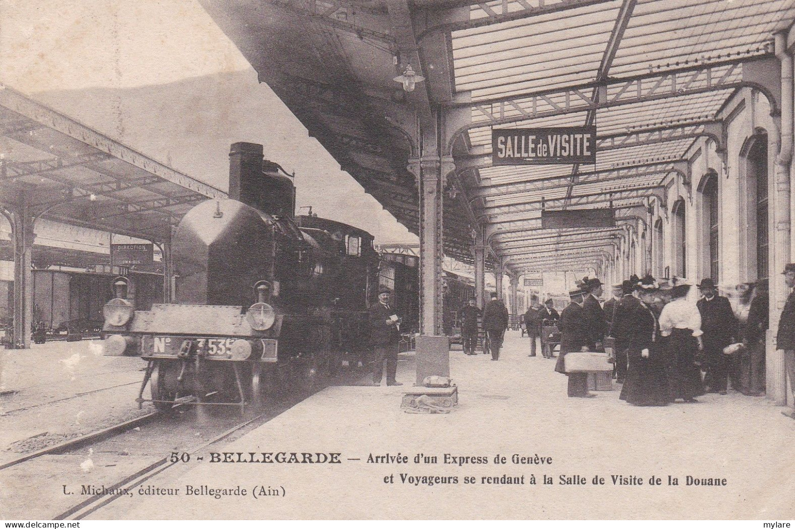 Cpa 01 Bellegarde Arrivée D'1 Express De Genève - Bellegarde-sur-Valserine