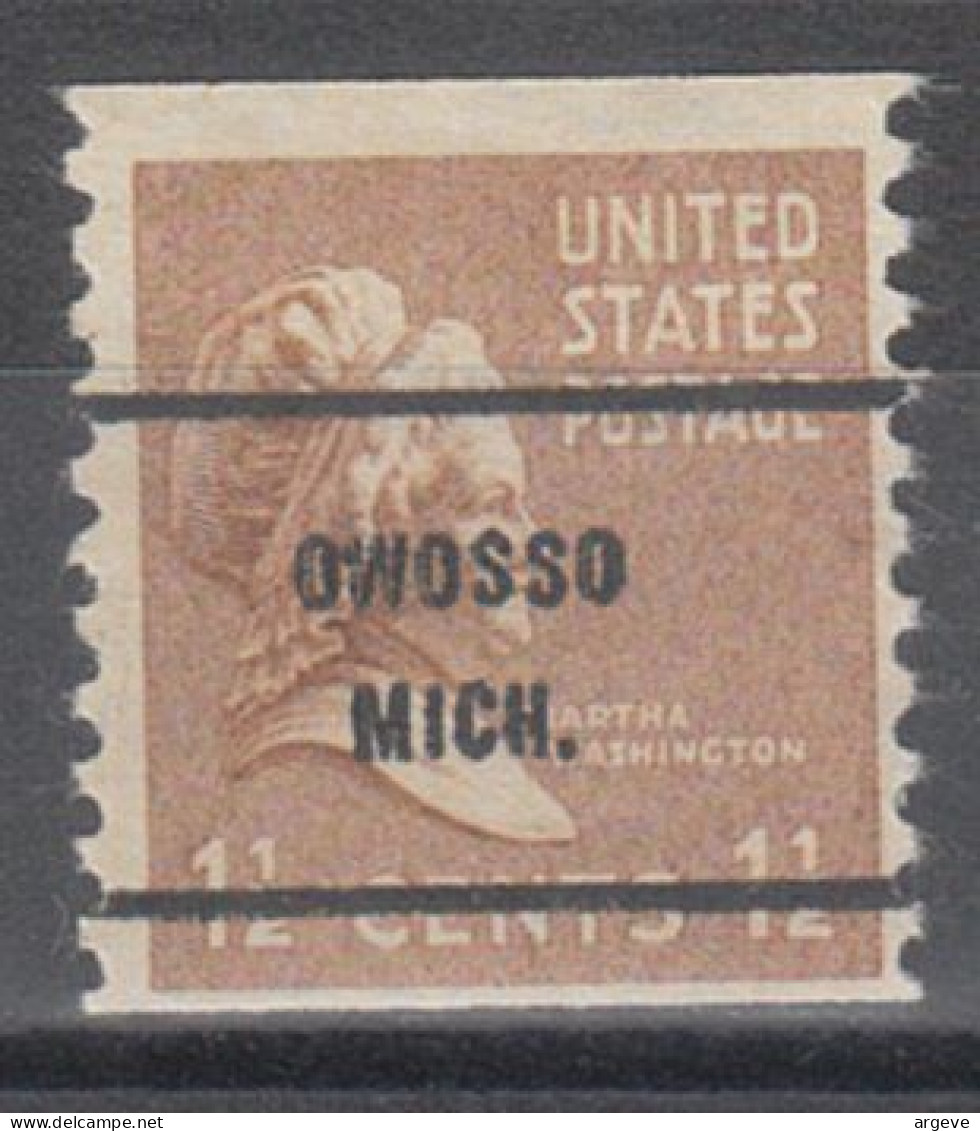 USA Precancel Vorausentwertungen Preo Bureau Michigan, Owosso 840-61 - Precancels